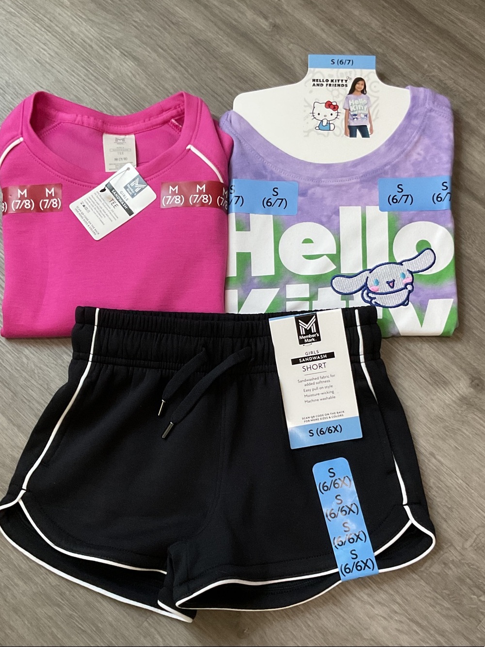 Hello Kitty Girls 3-Piece Outfit Set - Pink, Purple & Black